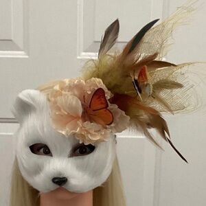 Luxury White Cat Masquerade MASK